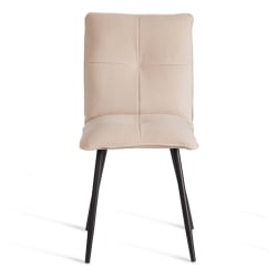 Металлический стул Sweet LT, велюр, бежевый/черный, 7, 41х55х88 см