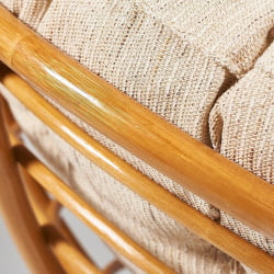 Кресло PAPASAN 23/01 W /с подушкой/ диаметр подушки 129 см, 115х101х104 см, Honey (мед), ткань Старт