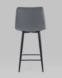 Стул полубарный Джанго велюр Темно-серый