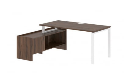 Стол с тумбой EDIS EUCT 17814 Дуб Денвер темный Белый