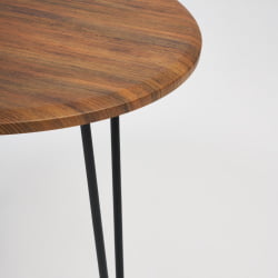 Журнальный стол HURON МДФ/металл, 55*55*45 см, Дуб Американский (ножки черные)