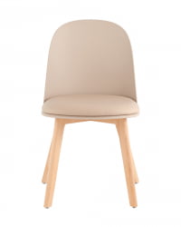 Стул Fog с подушкой Бежевый деревянные ножки