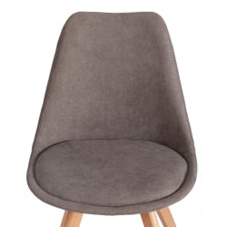 Стул TULIP SOFT (mod. 053V) дерево/пластик/ткань, 49,5 x 54,5 x 84 см, Серый (Grey) LY1701-26