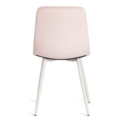 Дизайнерский стул CHILLY (mod. 7094-1) вельвет/металл, 44,5х52,5х86 см, pink (розовый) HLR39 / белый