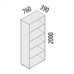 Шкаф 5 секций Альфа 63.40 Дуб кобург