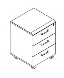 Тумба мобильная WMC-3D Дуб сонома