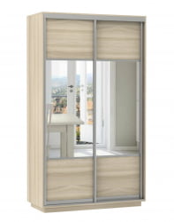 Шкаф-купе со стеклом Экспресс Хит Комби Ясень шимо светлый