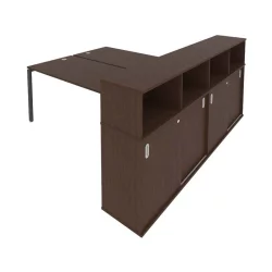 Рабочая станция с опорным шкафом-купе Metal System Б.РС-СШК-4.5 Венге/Антрацит