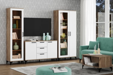 Тумба Марсель НМ 013.79 Меренга Дуб Крафт табачный