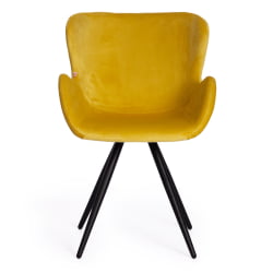 Кресло BOEING ( mod. 9120) металл/вельвет, 42x58x84.5x47см, желтый (HLR 40)/черный