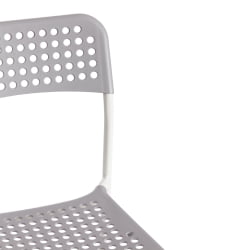 Дизайнерский стул ADDE (mod. C-049) металл/пластик, 39 х 49 х 78 см, Grey (серый) /White (белый)