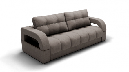 Диван Рич-1 (ЗР) Цвет фасада: Серо коричневый; Тип: Прямой; Материал фасада: Металл/Велюр