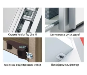 Белый шкаф-купе с зеркалом Прайм 2100 ДСП/Зеркало/ДСП Белый снег