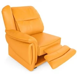 Кресельная секция с электрическим реклайнером (правая) Вавилон 1ВРЭл Оранжевая (экокожа)