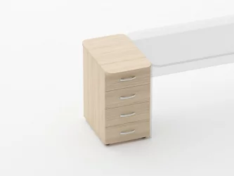 Тумба приставная на 4 ящика Glassy 3.10.10 Туя