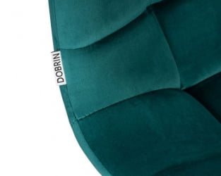 Стул барный ДОБРИН НИCОЛЕ (черные матовые ножки, морской волны велюр (108-119)) 2 шт / DOBRIN NICOLE