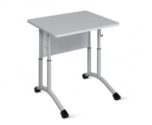 Стол ученический 1-местный регулируемый (рост 5-7) 600х500 мм ЛДСП Ясень шимо светлый/Металл Серый
