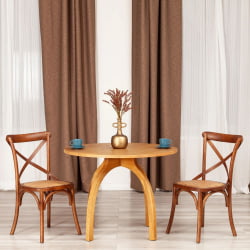 Стол деревянный THONET (mod.T9108) дерево вяз, 100х75 см, Груша (№3)