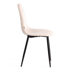 Металлический стул BREEZE (mod. JSC-58) Велюр/металл , 44 х 53 х 86 см, creamy (кремовый) HLR 5 / черный