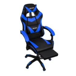 Геймерское кресло 088 цвет черный/синий с массажем 088-black-blue-mass