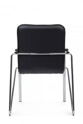 Стул Самба с деревянными подлокотниками SMB-02H Хром гальв. Черный