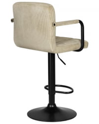 Стул барный DOBRIN KRUGER ARM BLACK (бежевый вельвет (LAR-E2041-04)) 2 шт