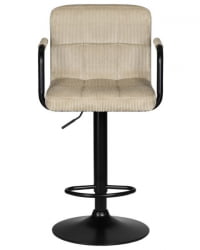 Стул барный DOBRIN KRUGER ARM BLACK (бежевый вельвет (LAR-E2041-04)) 2 шт