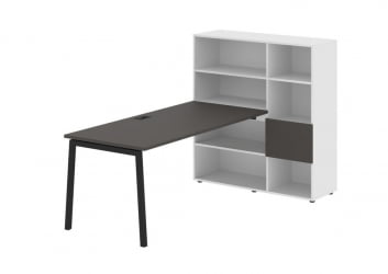 Рабочая станция EDIS ELRST 1217 Мокко Черный Белый