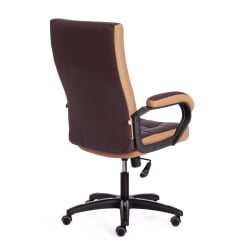 Кресло TRENDY (22) кож/зам/ткань, коричневый/бронзовый, 36-36/21