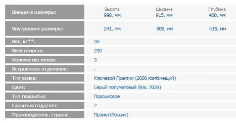 Картотечный шкаф металлический AMF 1091/3