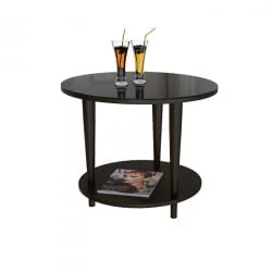 Стол журнальный BeautyStyle 10 Венге/стекло черное