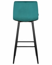 Стул барный DOBRIN NICOLE (черные матовые ножки, морской волны велюр (108-119))