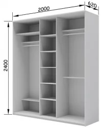 Шкаф-купе Хит-24-20-151 Ясень шимо светлый