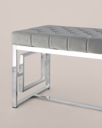 Банкетка БРУКЛИН велюр Серый