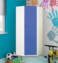 Шкаф угловой Радуга Желтый/Белый