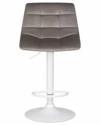 Стул барный DOBRIN TAILOR WHITE Серый велюр MJ9-75
