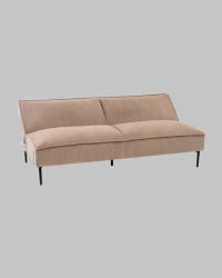 Диван прямой Кассель велюр рельефный бежевый