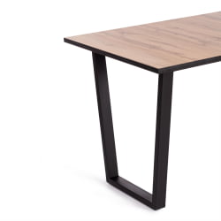 Стол COSTA ЛДСП/HPL/металл, 120 х 80 х 75 см, Дуб мореный/черный