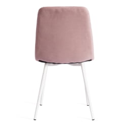 Металлический стул CHILLY MAX Велюр/металл , 45 х 54 х 90 см , пыльно-розовый/белый