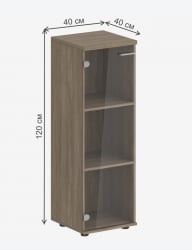 Шкаф-пенал Sigma SG.804.OD.GL Дуб темный