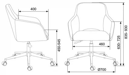Кресло для оператора Бюрократ CH-380SL Мокко Italia 6
