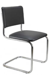 Стул Сильвия 02S Черный/Металл Хром гальв.