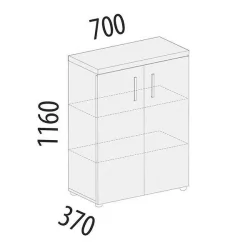 Шкаф с полками Рубин 40.75