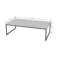 Стол в гостиную Инсайд Белый мрамор/черный