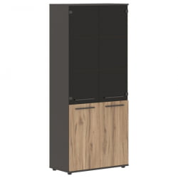 Шкаф комбинированный ЕДИС ЕХCС 85.2 Дуб Денвер светлый Мокко Мокко / EDIS EHCS