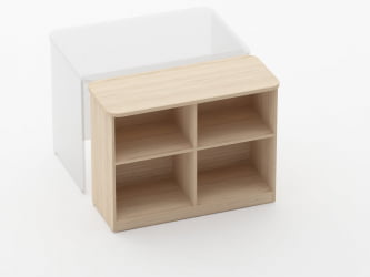 Тумба приставная к столу Glassy 3.18.101 Дуб молочный