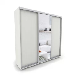 Высокий шкаф-купе Акцент-Сим ДЗ 1500х600 Выбеленное дерево