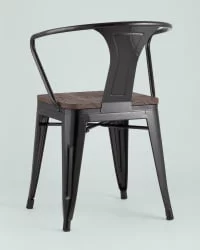 Стул с подлокотниками ТОЛИКС АРМ ВООД Черный / TOLIX ARM WOOD
