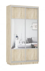 Шкаф-купе двухдверный Экспресс Дуо Комби 1200х2200h Дуб сонома