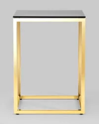 Стол квадратный ТАУН 40x40 Золото (стекло smoke)